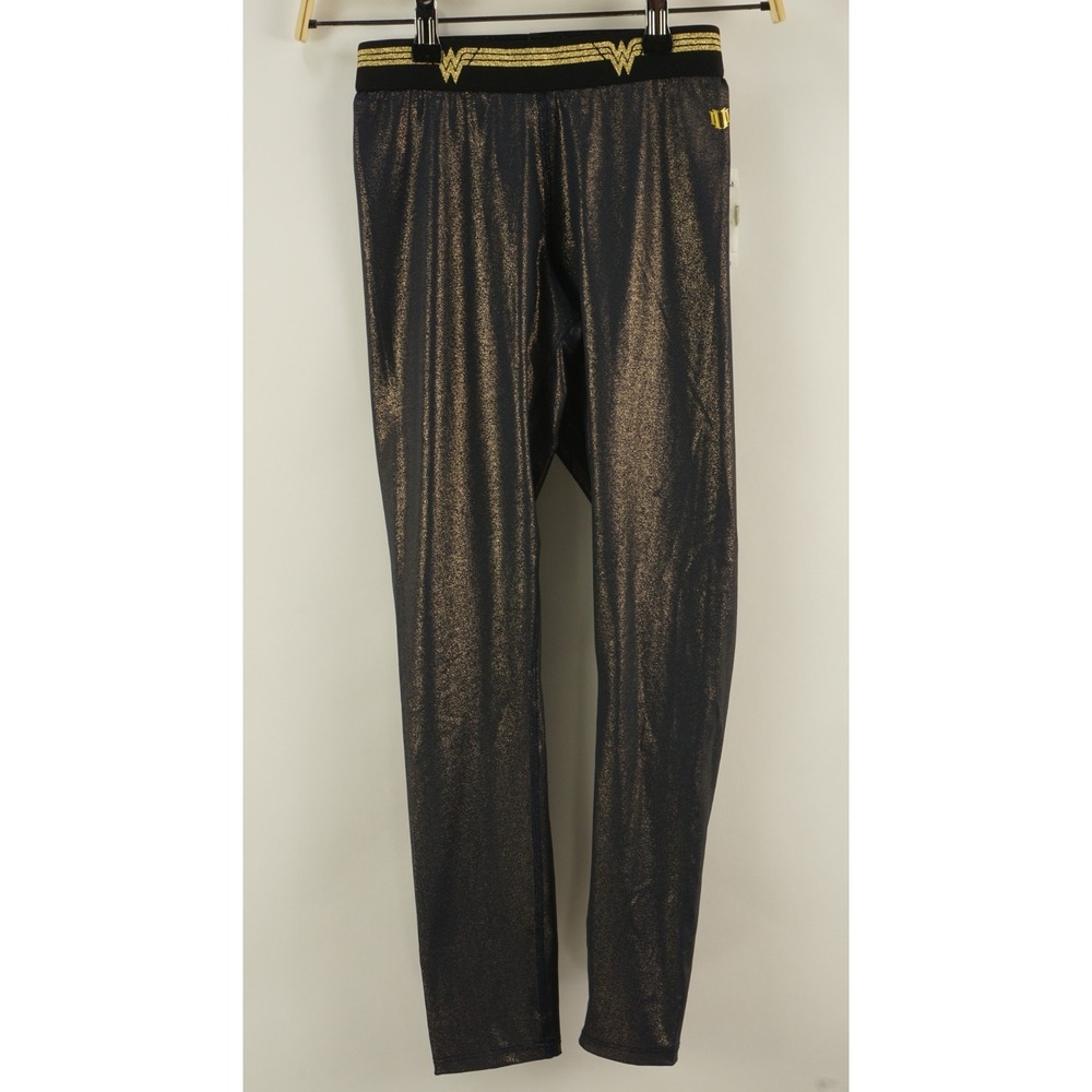 $99 Eleven Venus Williams Midnight Blue Gold Metallic Stretch Leggings Womens XS